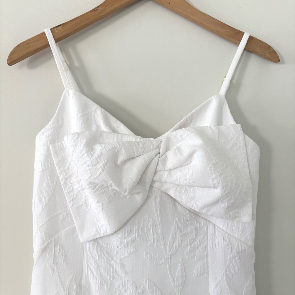 NWT Lilly Pulitzer Willalynn White Bow Dress Sz 4 LWD Bridal Cocktail Rehearsal - Picture 7 of 13